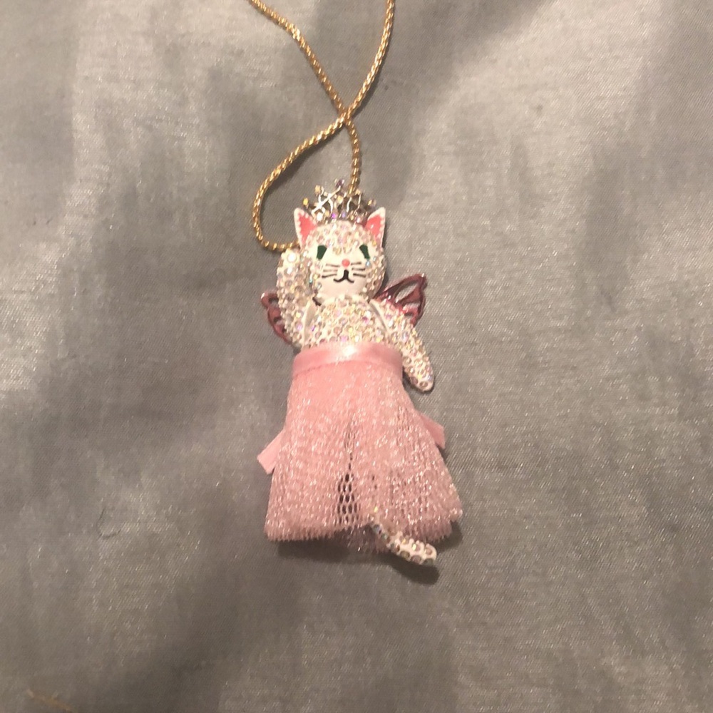 Betsey Johnson Cat Fairy Necklace